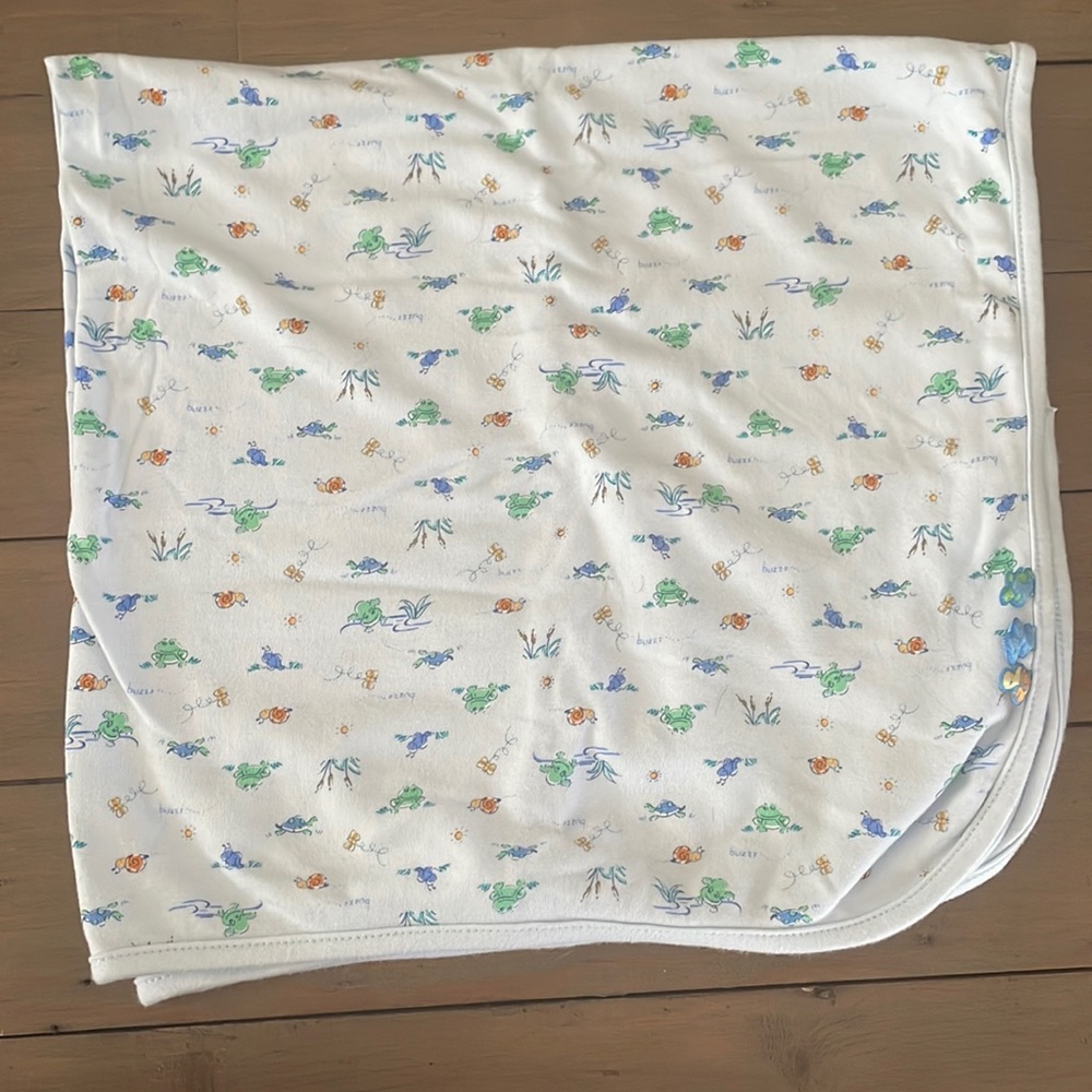 Miniclasix Turtle, Frog & Snail Lightweight Baby Blanket